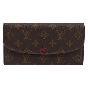 Authentic LOUIS VUITTON Monogram Portefeuille Emilie Wallet bst264-120225